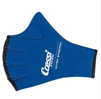 Перчатки для бассейна с перепонками синие